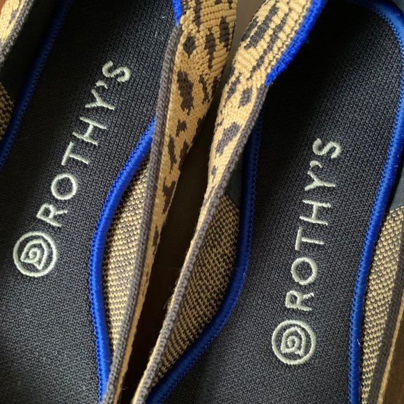 ROTHY'S Pointed Toe Leopard Print Comfort Ballet Flats Authentic - Picture 7 of 11